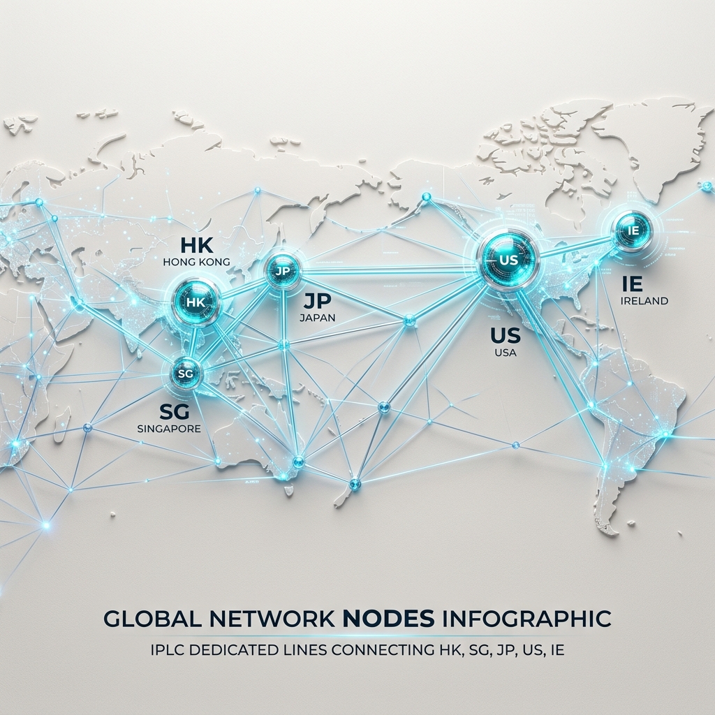 呆鹅云机场全球 IPLC 节点分布图